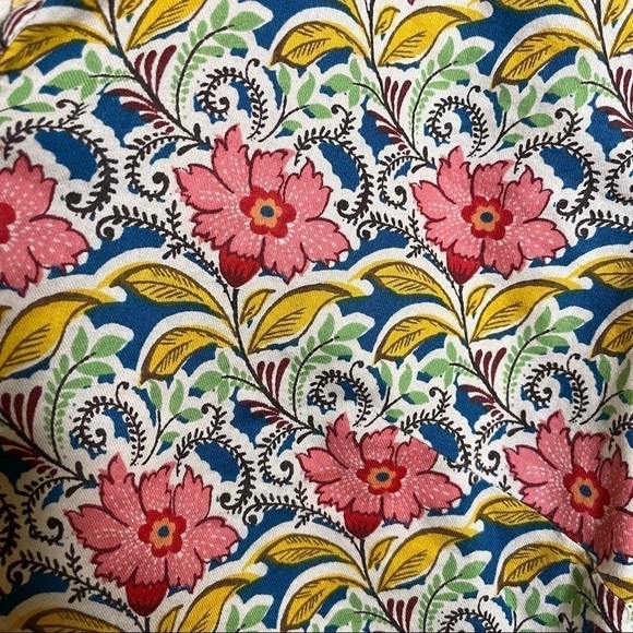 Talbots Multi Color Floral Novelty Print Long Sleeve Button Down Shirt - Picture 4 of 7